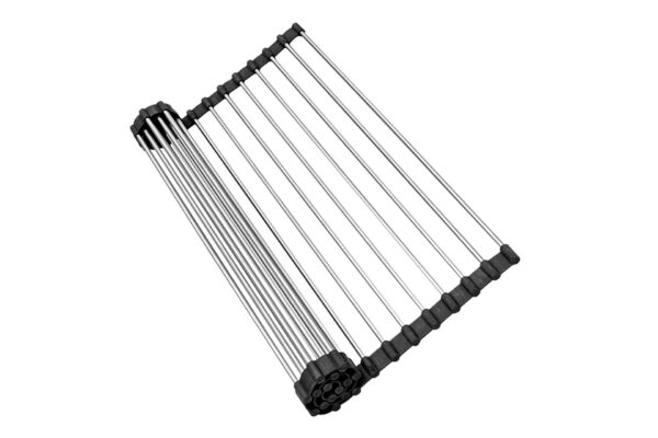 Égouttoir Roll-Up à usage multiple grille 454x315x9mm Noir/Inox N° 68