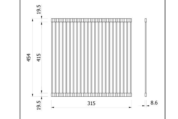 Égouttoir Roll-Up à usage multiple grille 454x315x9mm Noir/Inox N° 68
