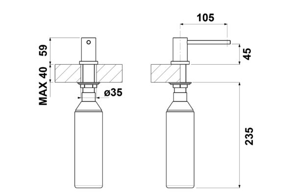 Distributeur à savon Maldo Chromé