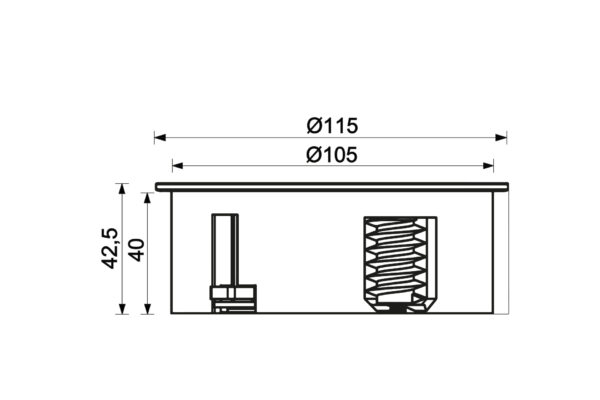 PRISE ENCASTRABLE TURN 1 PRISE / 2 USB